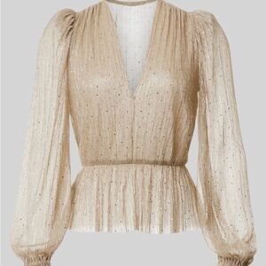 Elegant Gold Shimmer Blouse